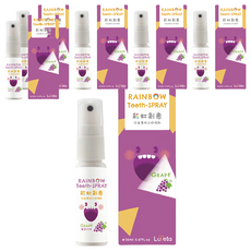 Luveta 樂唯他 Rainbow Teeth-Spray 彩虹創意 兒童專用口腔噴護劑 葡萄口味 20ml, 6瓶