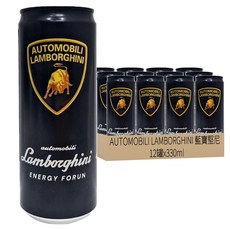 AUTOMOBILI LAMBORGHINI 藍寶堅尼 Yellow+Bull 能量風味飲料, 330ml, 12罐