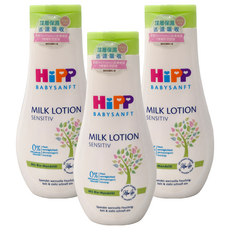 HiPP 喜寶 BABY SANFT 牛奶身體乳液 敏感肌適用 350ml, 3瓶