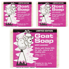 澳洲 Goat Soap 羊乳皂 薰衣草 100g 溫和保濕 舒緩肌膚, 3個