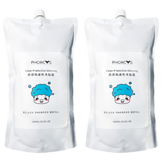 PHORCYS 馥絲 白藜珈護色洗髮精補充包 小分子清潔頭皮 保濕護色 修護染燙受損髮, 1L, 2包