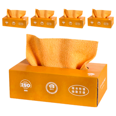 乾濕兩用抽取式抹布 20cm x 20cm超細纖維 吸水吸油 耐用可重複使用, 20張, 5盒