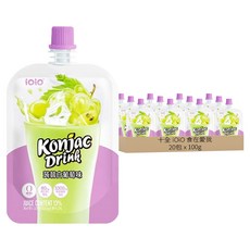 十全 iOiO 食在愛我 超口感蒟蒻飲 白葡萄味, 100g, 20包
