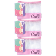 LITTLE TWIN STARS 雙星仙子 A6 文件收納拉鍊袋, 雙子星, 3個