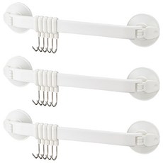 小麥購物 5鉤 居家強力吸盤掛勾 L2345, 3個, 白色