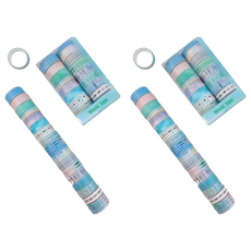 德德小品集 套裝紙膠帶 Set, 10卷入, 20mmX3m/1卷, 15mmX3m/1卷, 10mmX3m/1卷, 5mmX3m/1卷, 計畫清單, 2捲