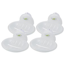 Leaf 吸盤肥皂架 日本製, 白色, 4個