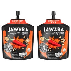 JAWARA SAUS SAMBAL EXTRA HOT POUCHJAWARA 香蔥風味辣椒醬 特辣, 120ml, 2包