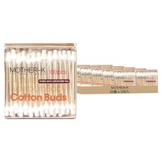 MOTHER-K 黏性幼兒棉棒 外用, 100入, 10盒