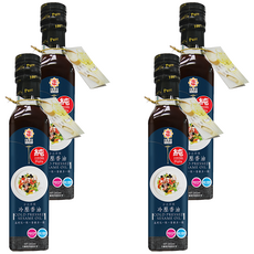 日正食品 冷壓香油 240ml - 含不飽和脂肪酸, 100%芝麻原粒低溫壓榨, 4瓶