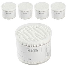 雙頭木頭掏耳棉花棒 大包裝雙圓頭, 500支, 5盒