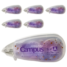 KOKUYO 國譽 Campus象牙白修正帶 A款 6.5mm x 6m, 6個, 紫色