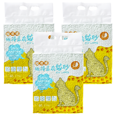 寵幸福 極淨豆腐貓砂 小蒼蘭 6L 凝結型豆腐砂 天然貓砂 可沖馬桶, 3包