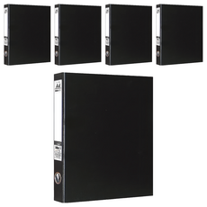 珠友文化 A4 D型檔案夾 3孔 HQ-61303, 黑色, 5本