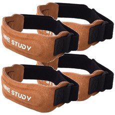 NINE STUDY 皮革髕骨帶 BGD-2, 30 x 3.6cm, 咖啡色, 4個