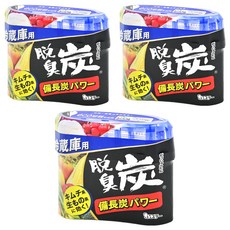 ST 雞仔牌 脫臭炭 冷藏室用, 搭配備長炭與活性炭的消臭劑, 強力除臭, 140g, 3盒