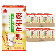 義美 麥芽牛乳, 125ml, 48入