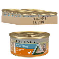 TRILOGY 奇境 成貓用無穀慕斯主食罐, 牧場純雞, 85g, 24罐
