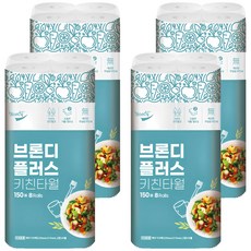 Blondy Plus 天然紙漿廚房紙巾, 8捲, 4袋