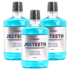 JESTEETH 全璟 齒潔適 漱口水 600ml - 無酒精配方, 溫和不刺激, 3瓶