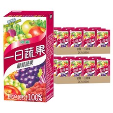 波蜜 一日蔬果 100%葡萄蔬果汁 無添加糖/色素/防腐劑 160ml, 48入