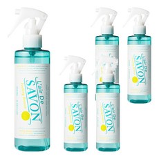 L'air De SAVON 芳香噴霧 微風輕拂 溫暖果香, 高除菌力加強消臭力, 清爽柑橘搭配桃子蘋果香味, 適用於浴室/玄關/厠所/車内等生活空間, 250ml, 5瓶