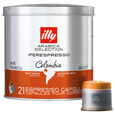 illy 意利咖啡 單品膠囊 哥倫比亞 阿拉比加咖啡豆 口感柔順, 6.7g, 21顆, 1罐