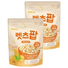 ibobomi 玉米花, 2包, 烤玉米味, 25g