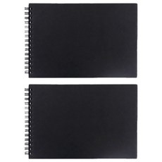 珠友文化 13K雙圈繪圖本 40張 NQ-63303-01 30.2 x 21.4 x 1cm, 黑色, 2本