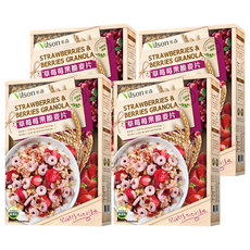 Vilson 米森 草莓莓果脆麥片, 350g, 4盒