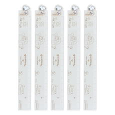 sun-star 史努比舒眠系造型直尺 15cm, 象牙色, 5支