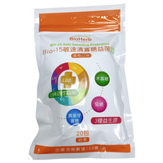 BioHerb 碧荷柏 Bio-15敏速清寡糖益菌 2.5g, 20包, 1袋