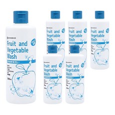 CHINOSHIO 地之鹽社 蔬果清潔劑, 天然油脂製成, 去除水果和蔬菜上的汙垢, PM2.5清潔, 290ml, 6瓶