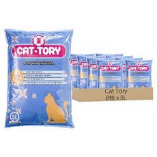 Cat Tory 凝結型膨潤土貓砂, 5L, 8包, 無香