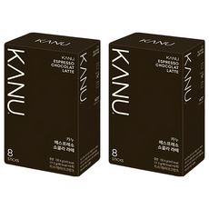 KANU 巧克力拿鐵咖啡 8條 17.3g 享受濃郁巧克力與咖啡的完美融合, 2盒