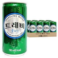 LOTTE 樂天 TREVI 原味氣泡飲 190ml 0kcal, 30罐