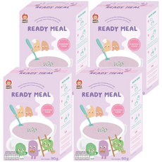 APPLE MONKEY 愛啵寶寶 呷飽飽茉莉糙米糊,蘋果番薯菠菜,6個月以上寶寶適用, 90g, 4盒