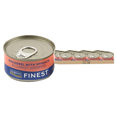 FISH4DOGS 鮮魚蔬菜犬罐, 鯖魚 + 菠菜 + 胡蘿蔔, 85g, 12罐