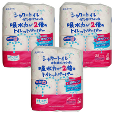 elleair 艾黎艾爾 大王製紙 超吸水滾筒衛生紙 花香 2倍吸水力 100%原生紙漿 四季花柄印花, 25m, 4捲, 3袋