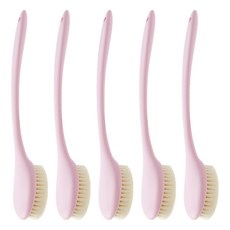 小麥購物 L939 長柄軟毛搓背刷, 5支, 1入, 粉色