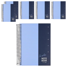 morning glory 硬皮16開左翻線圈筆記本, 6本, 顏色隨機