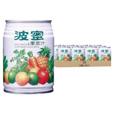 波蜜 果菜汁 30%還原蔬果汁, 240ml, 24罐