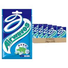 Airwaves 超涼薄荷無糖口香糖, 28g, 10包