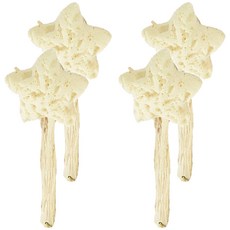 KEYTOSS 詰朵斯 STAR 可彎曲沐浴刷 高透氣海綿, 黃色, 1入, 4個