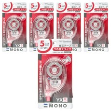 Tombow 蜻蜓牌 MONO YX5 修正帶, 5mmx12m, 可替換, CT-YX5, 5個