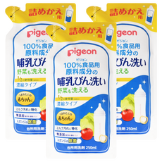 pigeon 貝親 奶瓶清潔劑補充包 濃縮版, 250ml, 3包
