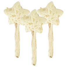 KEYTOSS 詰朵斯 STAR 可彎曲沐浴刷, 柔軟有彈性、高透氣海綿, 黃色, 1入, 3個