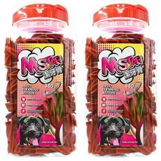 M Star 四星潔牙骨 1.3kg 狗狗潔牙零食 全齡犬適用 美味耐咬 口腔保健, 鮭魚起司, 2桶