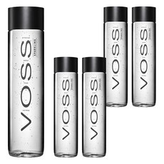 VOSS 芙絲 挪威天然礦泉水 玻璃瓶裝 800ml，蟬連2年全球前10大好水第1名, 5瓶