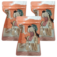 狗麻吉 寵物零食, 3包, 鴨氣管, 50g